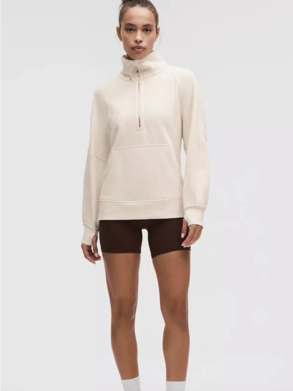 lululemon athletica Scuba Oversized Funnel Neck Half Zip Long size XL/XXL
